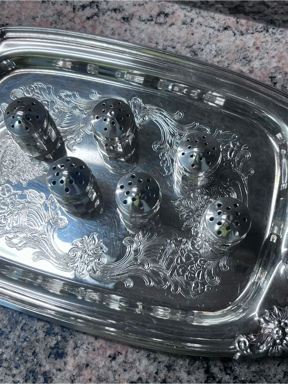 Vintage Vincent Lollo NewYork Sterling Silver salt and pepper shaker, total 6